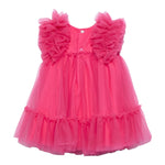 Abel & Lula Abito Mezza Manica Tinta Unita In Tulle per Neonata 502992 FUXIA ABEL & LULA 