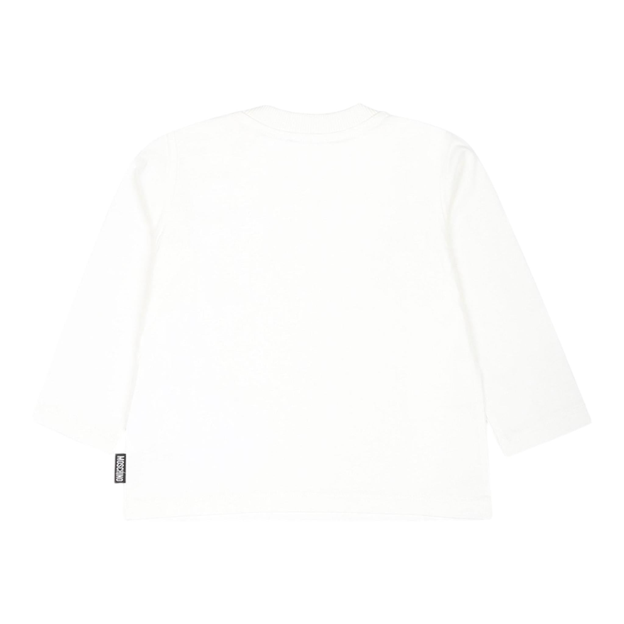 MOSCHINO shirt girocollo tinta unita con polsini Bianco per Neonato MPO00R BIANCO MOSCHINO 