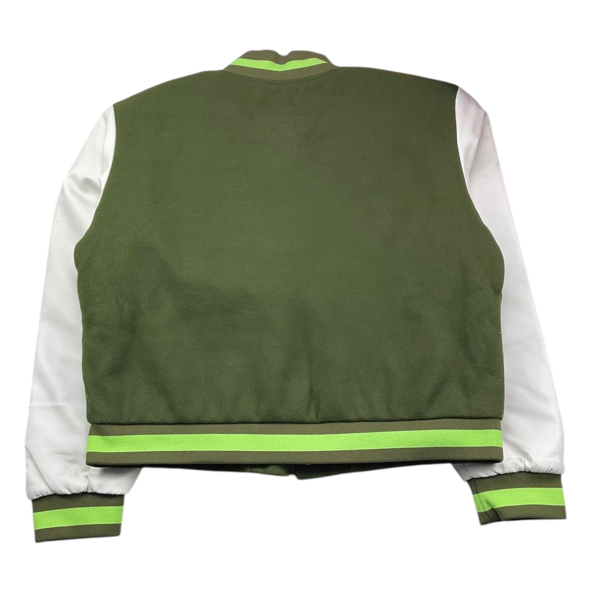 JANICE giubbino modello college con maniche in contrasto Verde per Bambina JN607R VERDE JANICE 