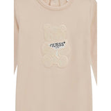 Guess Tutina Tinta Unita con Stampa per Neonata H3YW02J1314 BEIGE GUESS 