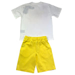 John Richmond Completo 2 Pezzi T-Shirt-Bermuda Bicolore per Bambino RBP26019CJ BIANCO/GIALLO JOHN RICHMOND 