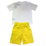 John Richmond Completo 2 Pezzi T-Shirt-Bermuda Bicolore per Bambino RBP26019CJ BIANCO/GIALLO JOHN RICHMOND 