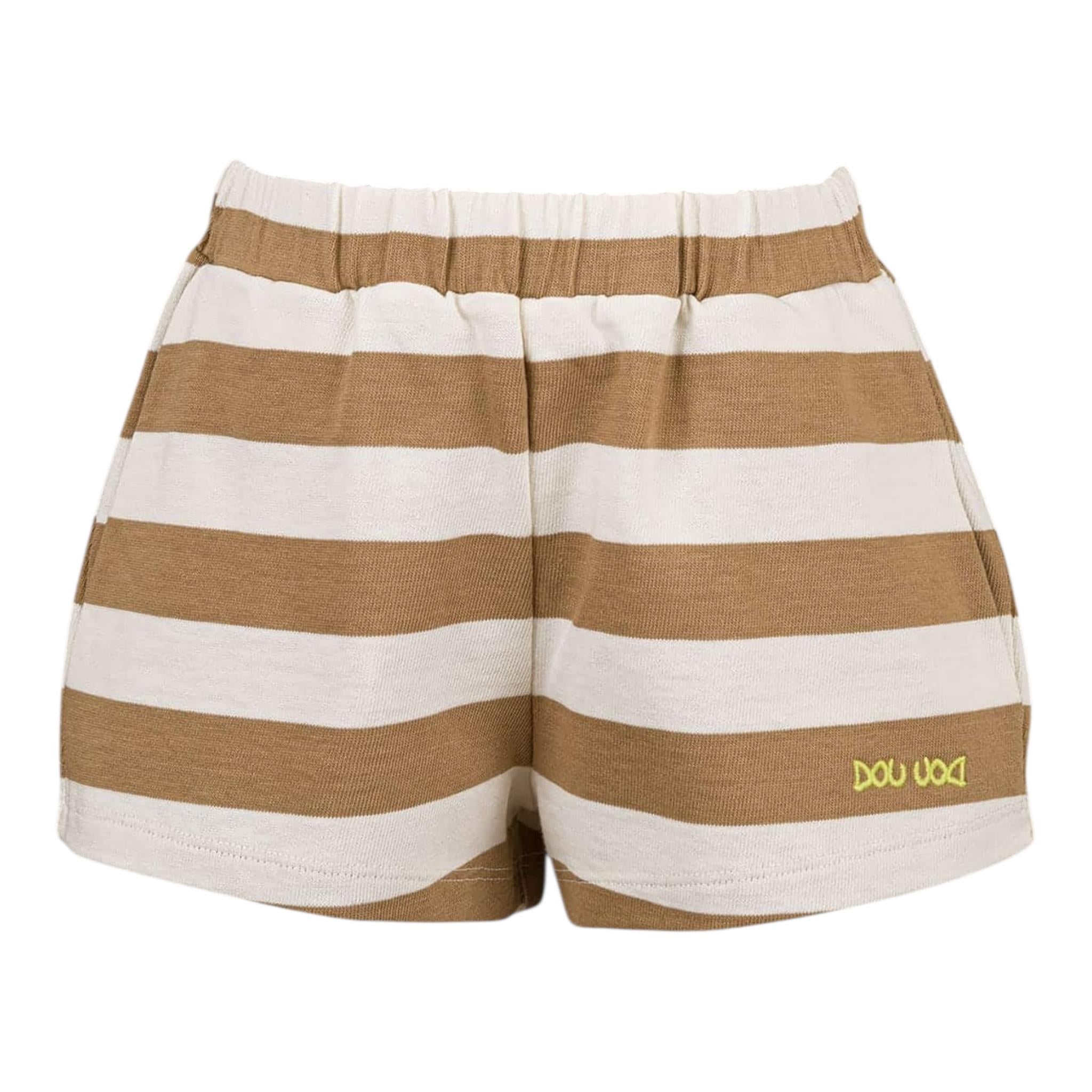 Dou Dou bermuda Fantasia A Righe Bicolore per Bambina DQ6Q29 BEIGE DOU DOU 