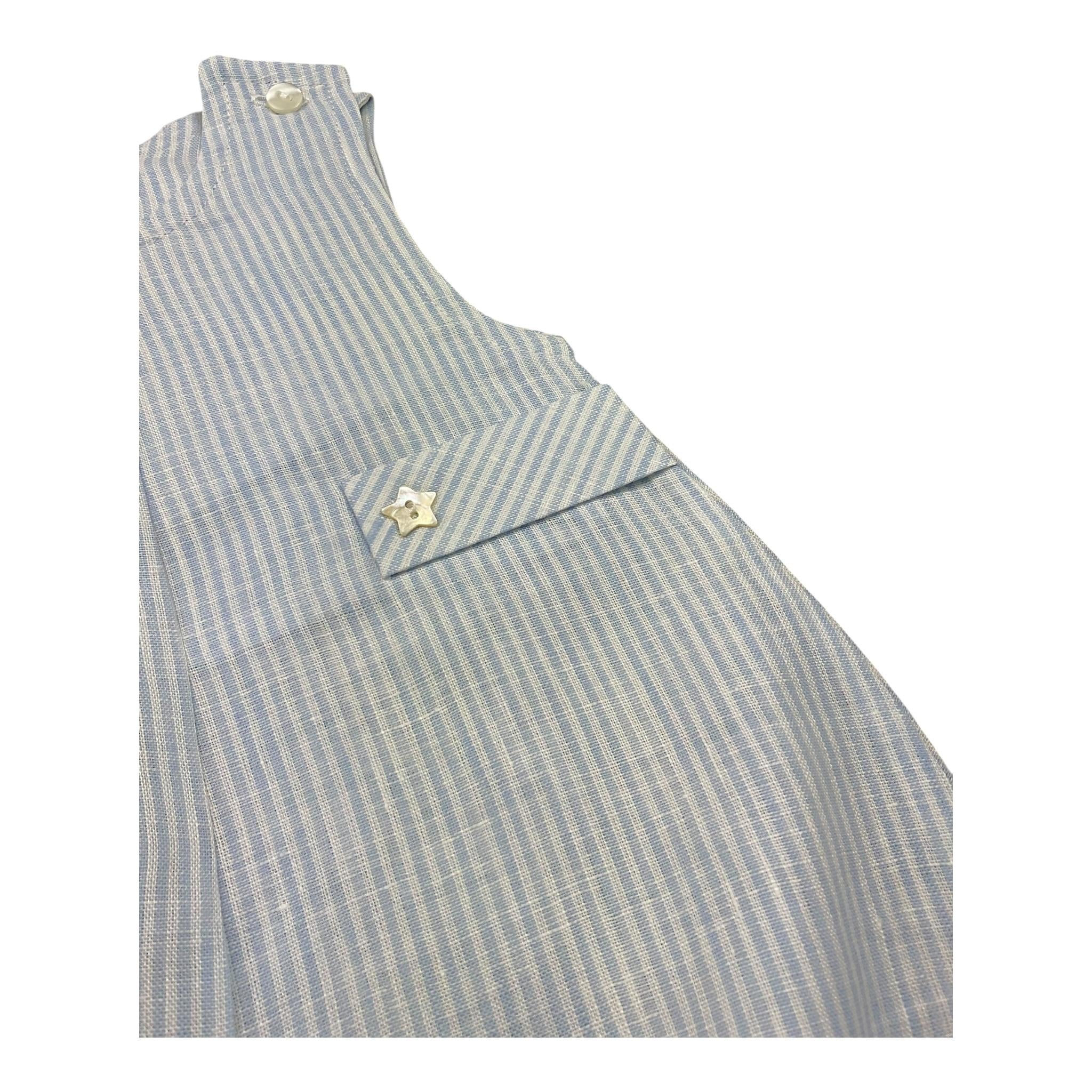 La Sartoria Dei Piccoli Pagliaccetto Tinta Unita con Fantasia A Righe per Neonata LPB9091 BIANCO LA SARTORIA DEI PICCOLI 