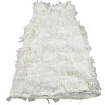 Please Abito Tinta Unita con Tulle per Bambina AB25290G73 PANNA PLEASE 