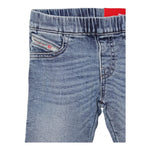 Diesel Jeans Tinta Unita con Eladtico In Vita per Bambina K00649 AZZURRO DIESEL 