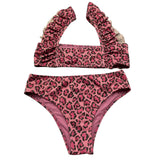 Island Coco Costume 2 Pezzi Fantasia Maculata per Bambina ICJ840J FUXIA ISLAND COCO 