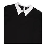 LU LU BY MISS GRANT abito manica lunga tinta unita con colletto in contrasto Nero per Bambina LL3090 NERO LU LU BY MISS GRANT 