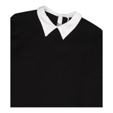 LU LU BY MISS GRANT abito manica lunga tinta unita con colletto in contrasto Nero per Bambina LL3090 NERO LU LU BY MISS GRANT 