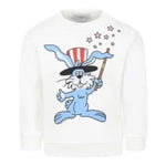 Stella Mccartney Felpa Girocollo Tinta Unita con Stampa per Bambino TW4P10 BIANCO STELLA McCARTNEY 