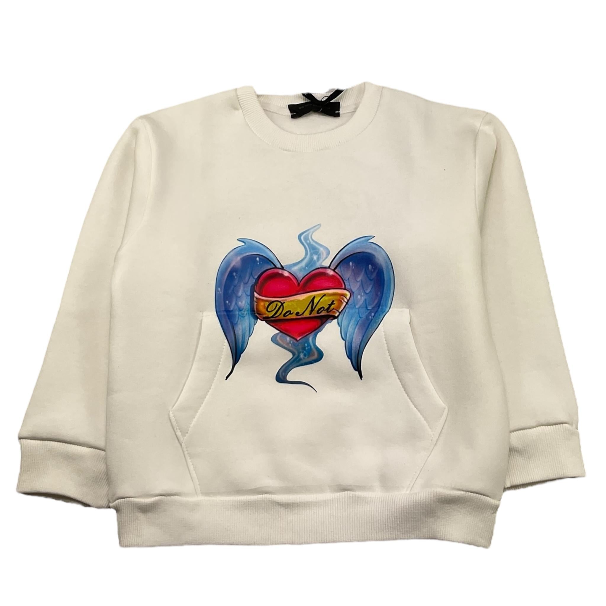 DO NOT CONFORM felpa chiusa girocollo tinta unita con stampa in contrasto Panna per Bambino DFE04 PANNA DO NOT CONFORM 