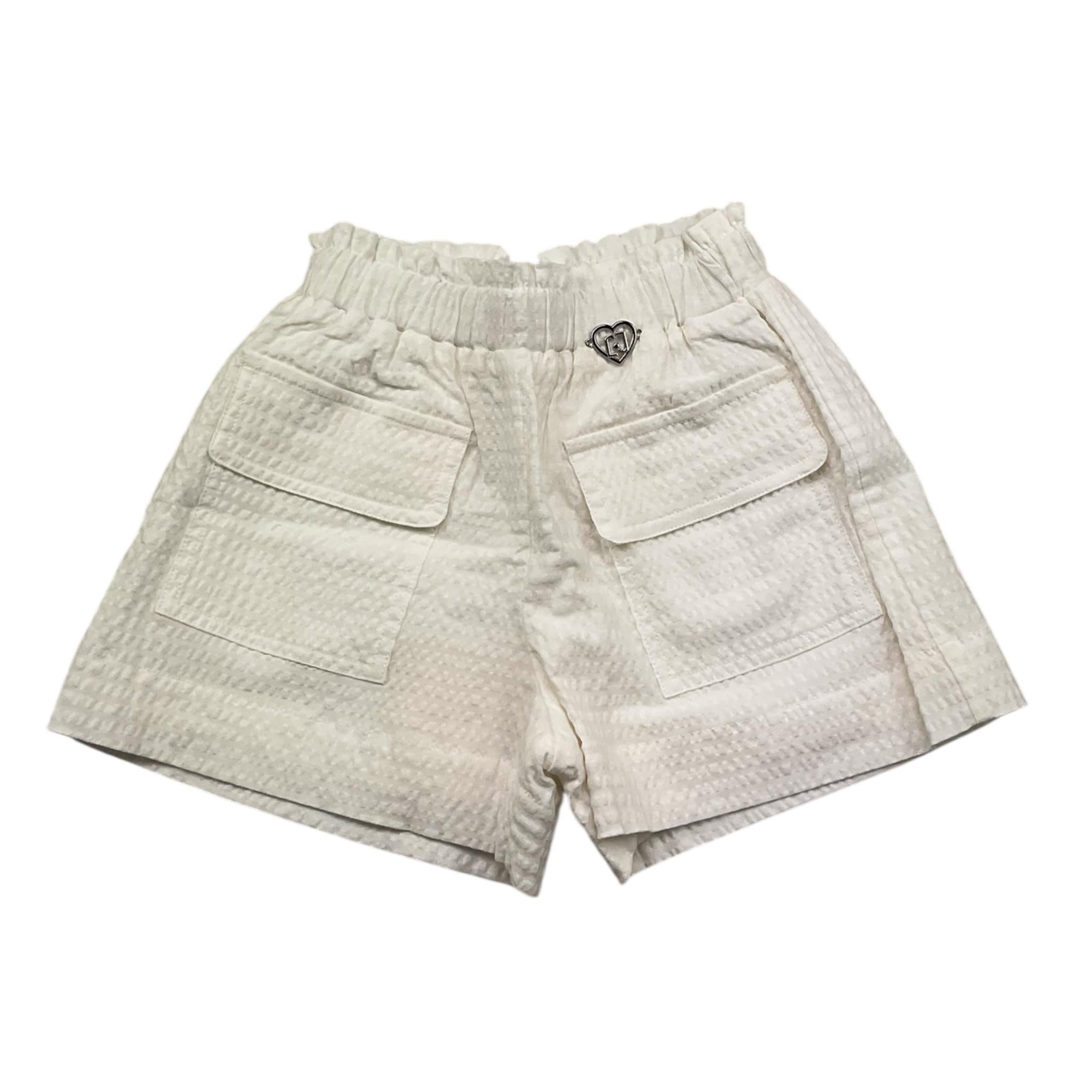 Liu Jo Short Tinta Unita con Elastico In Vita per Neonata KA5143N BIANCO LIU JO 