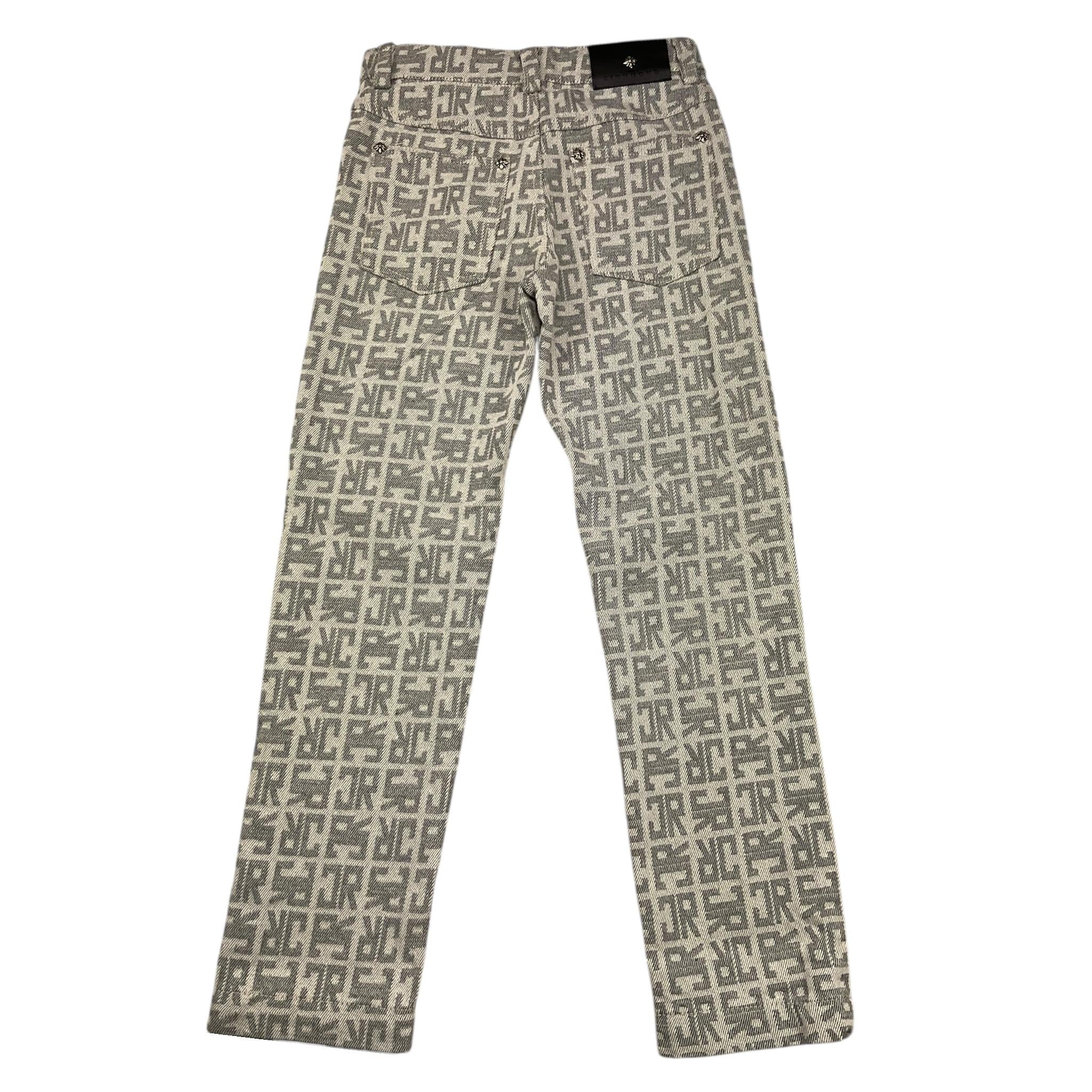 JOHN RICHMOND jeans tinta unita con stampa logo Grigio per Bambino RBA25118JE GRIGIO JOHN RICHMOND 