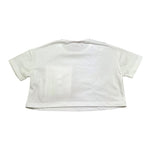 Liu Jo T-Shirt Girocollo Tinta Unita con Taschino Modello Crop per Bambina GA5016 BIANCO LIU JO 