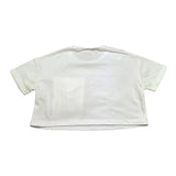 Liu Jo T-Shirt Girocollo Tinta Unita con Taschino Modello Crop per Bambina GA5016 BIANCO LIU JO 