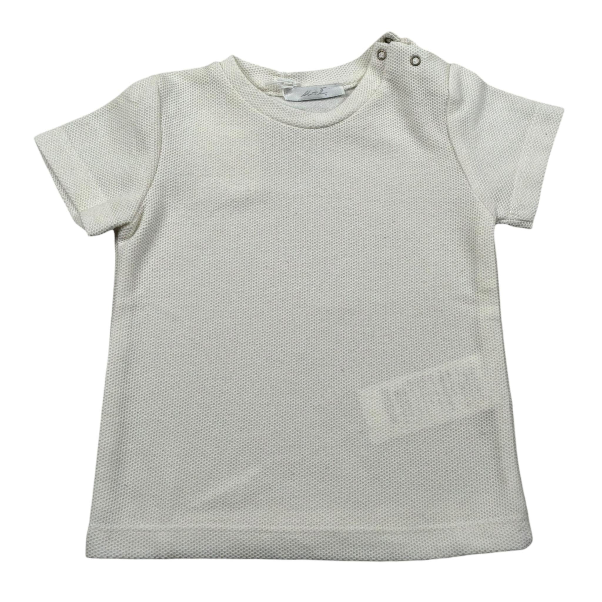 M+E' T-Shirt Girocollo Tinta Unita per Neonato UEM0575 PANNA M+E' 