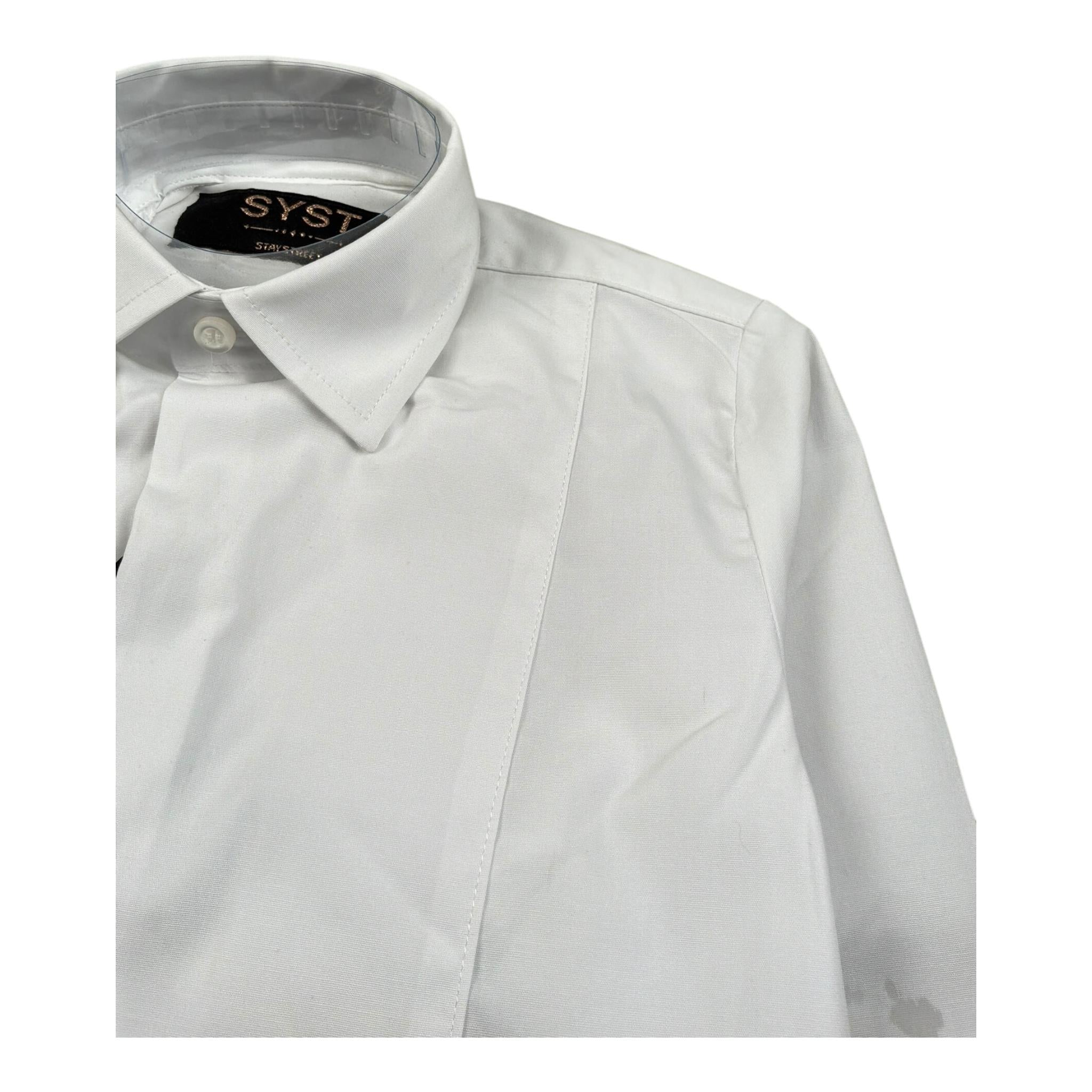 Syst Camicia Manica Lunga Tinta Unita per Neonato CB2005N BIANCO SYST 