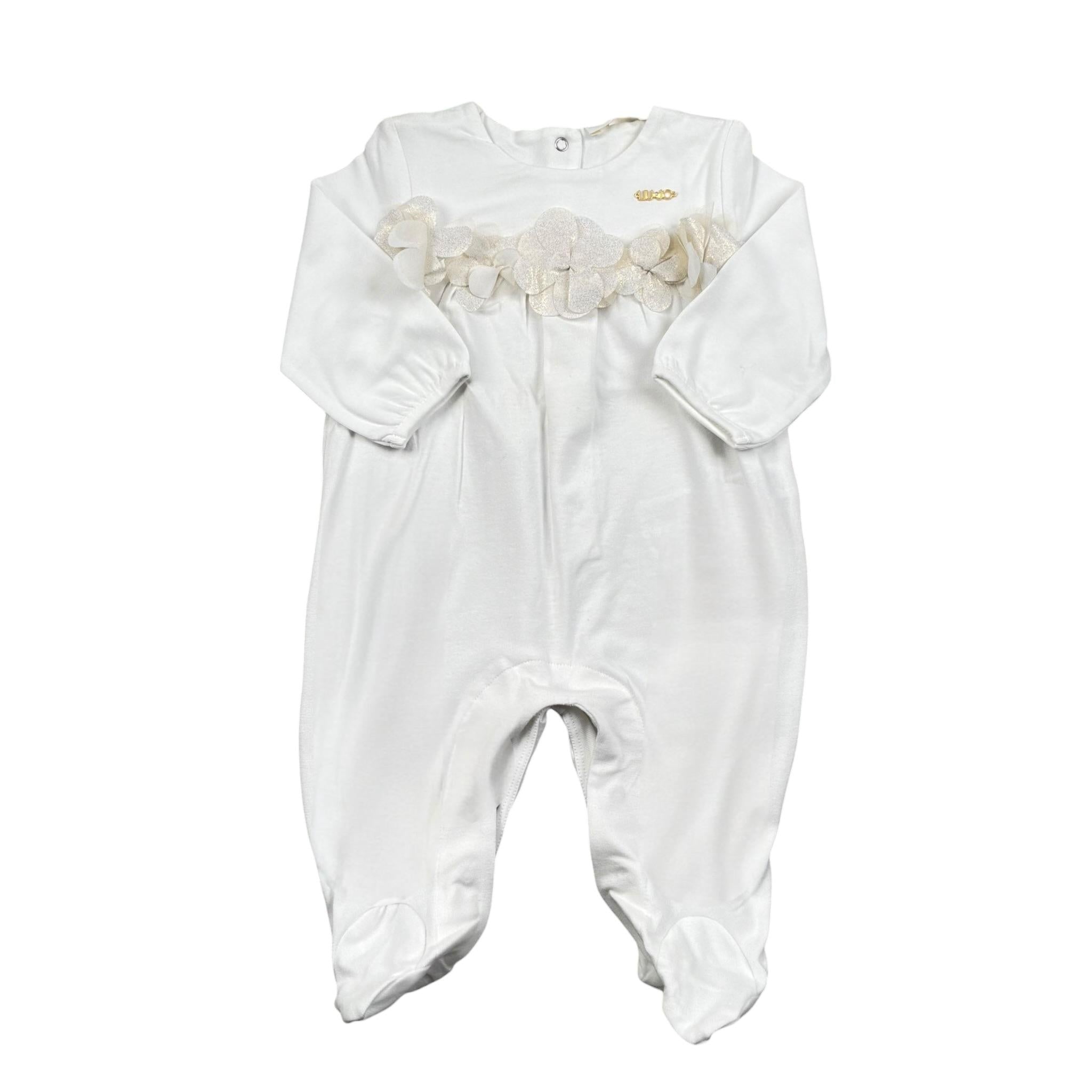 Liu Jo Tutina Tinta Unita con Applicazioni per Neonata H18059 BIANCO LIU JO 