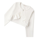 Sarabanda Coprispalle Tinta Unita con Bottone Brillantini per Bambina 0B455 BIANCO SARABANDA 