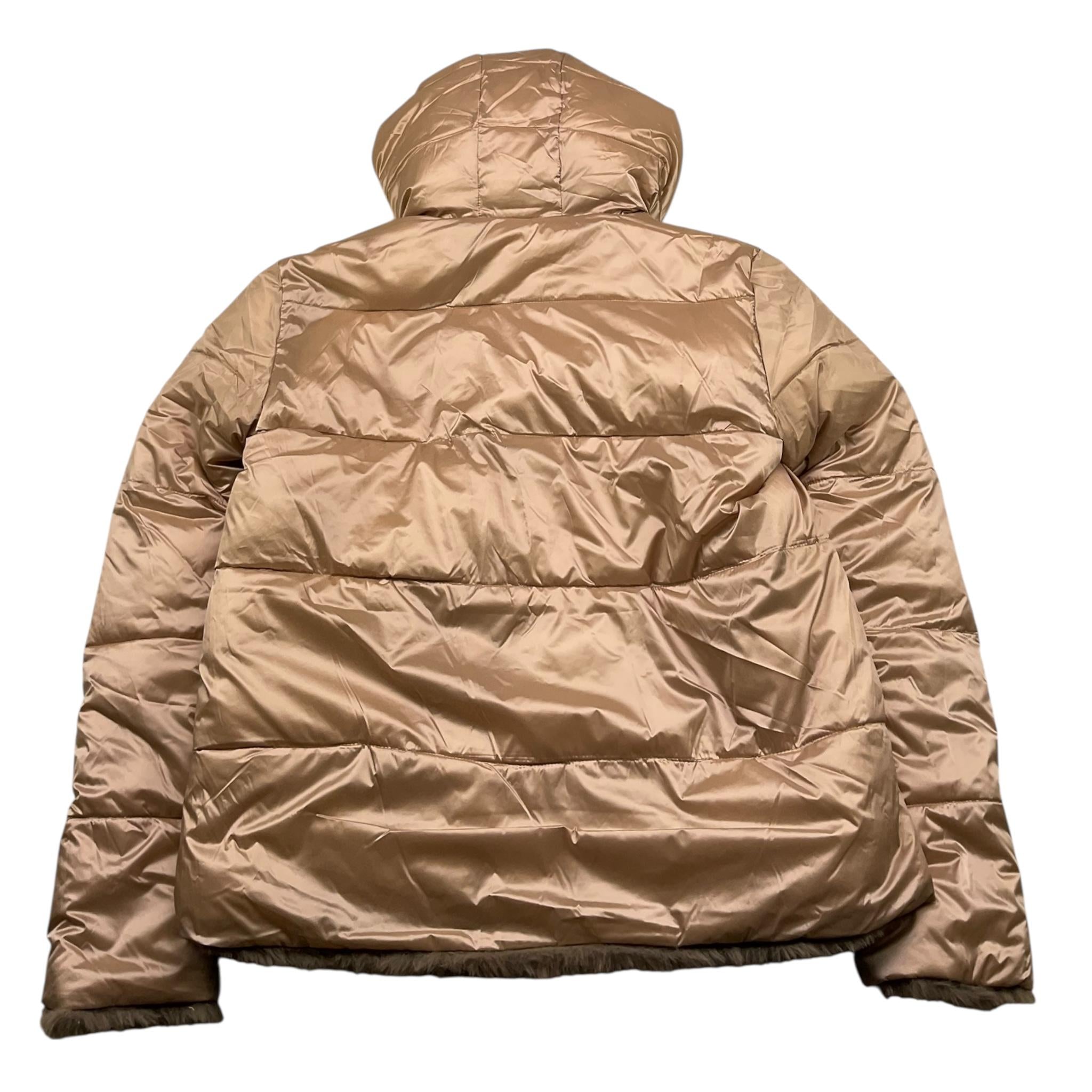 SUNS  giubbino tinta unita reversibile in pelliccia Beige per Bambina GBS5355DX BEIGE SUNS 