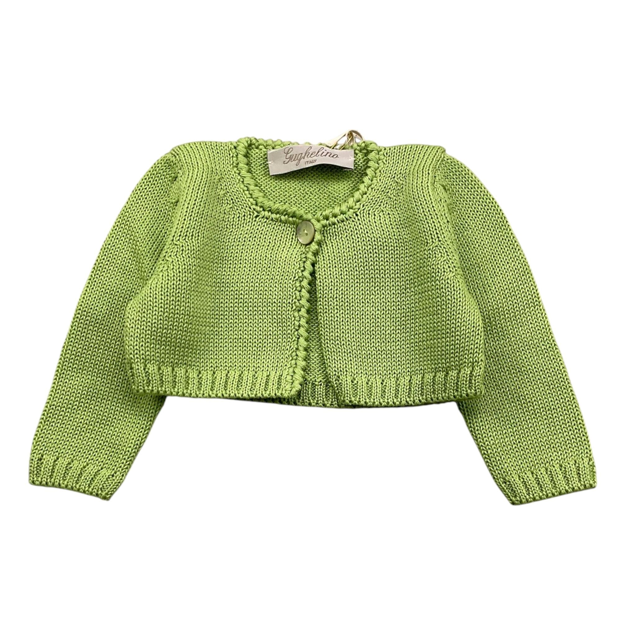 Gughelino Coprispalle Tinta Unita con Bottone per Neonata 932 VERDE GUGHELINO 