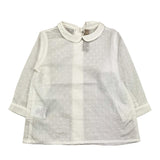 La Stupenderia Langarmshirt Einfarbig Weiß Für Baby Mädchen