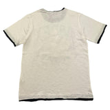 Avirex C&Mt T-Shirt Girocollo Tinta Unita con Stampa In Contrasto Bianco per Bambino