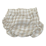 Petit Indi Coulotte Bicolore con Fantasia A Quadri per Neonata COULBE BIANCO/BEIGE PETIT INDI 