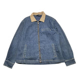 Please Jeansjacke mit Reißverschluss und Kontrastkragen Blau für Jungen