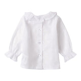 Minibanda Camicia Tinta Unita con Colletto per Neonata 3B700 BIANCO MINIBANDA 