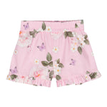 Monnalisa Short Tinta Unita con Fantasia per Neonata 11X421 ROSA MONNALISA 