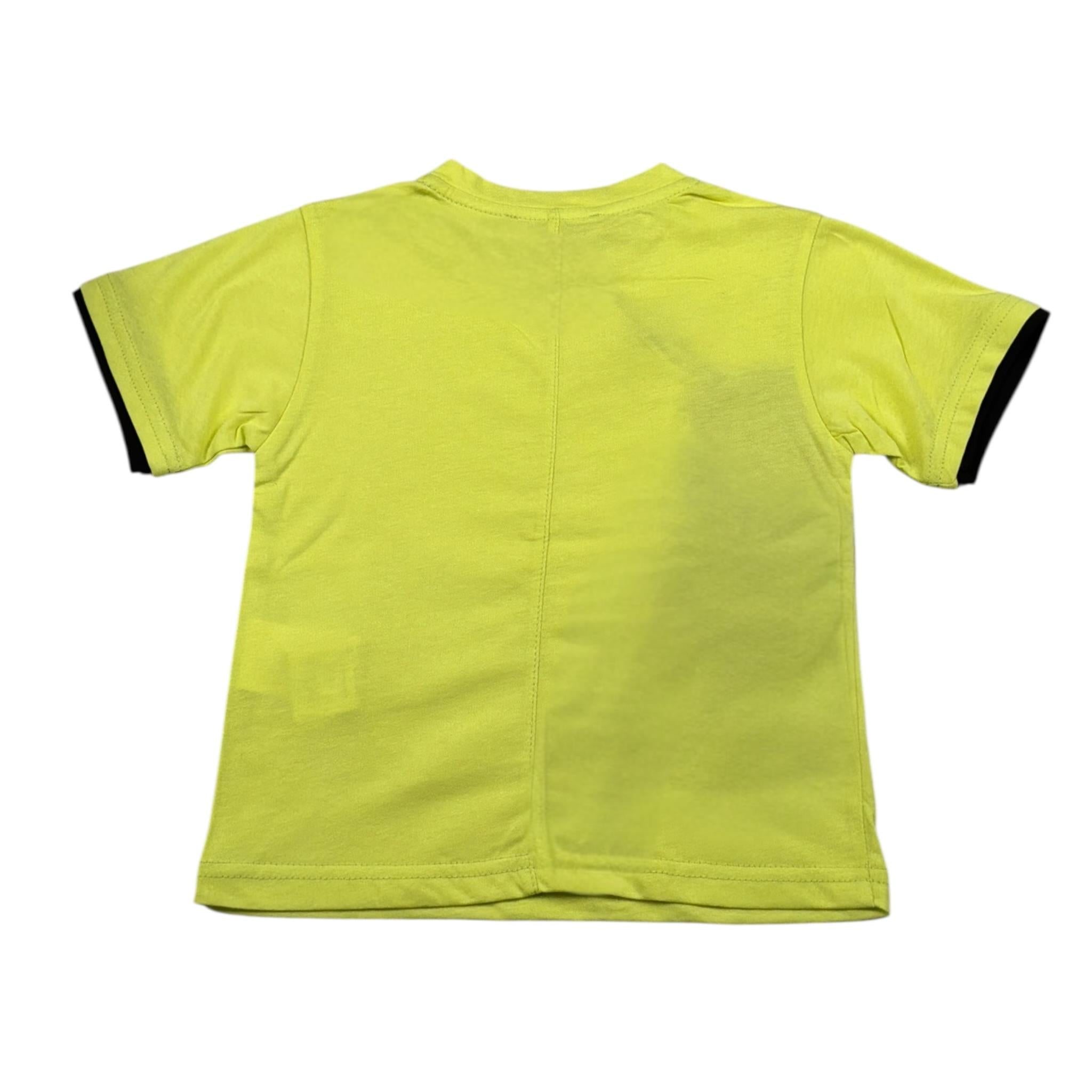 Paolo Pecora T-Shirt tinta unita con Logo Verde Acido per Neonato PP3361 VERDE ACIDO PAOLO PECORA 