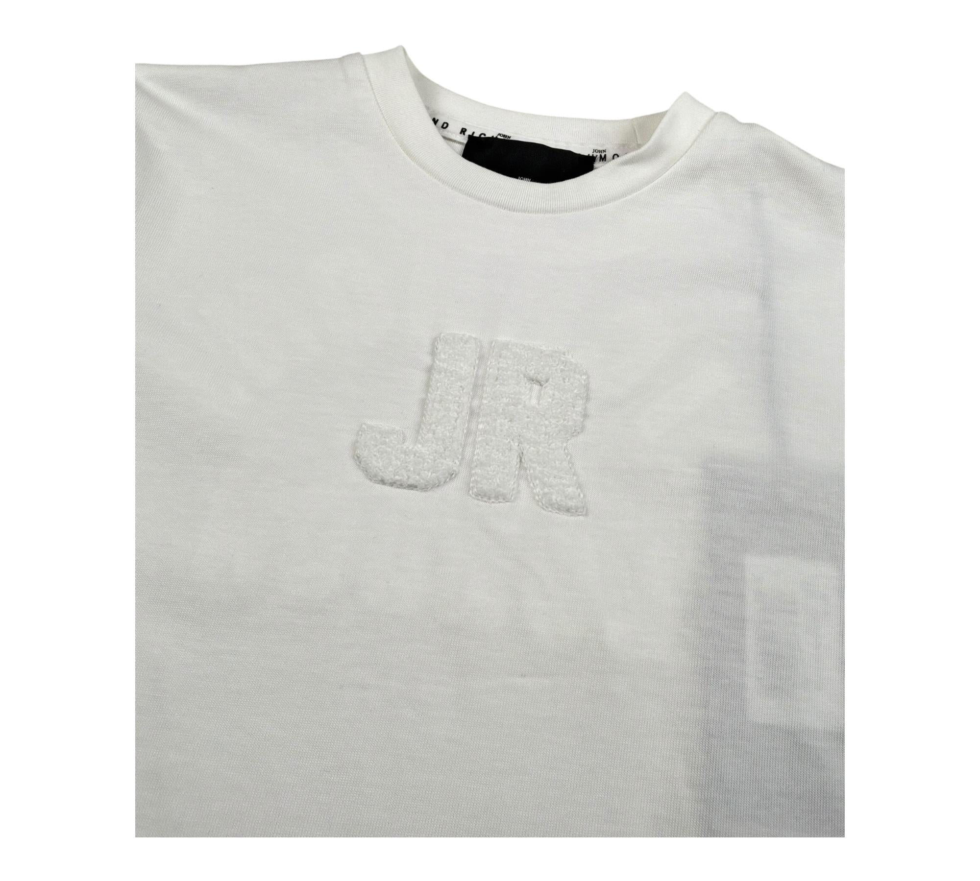 John Richmond T-Shirt Girocollo Tinta Unita con Stampa per Bambino RBP26191TS BIANCO JOHN RICHMOND 