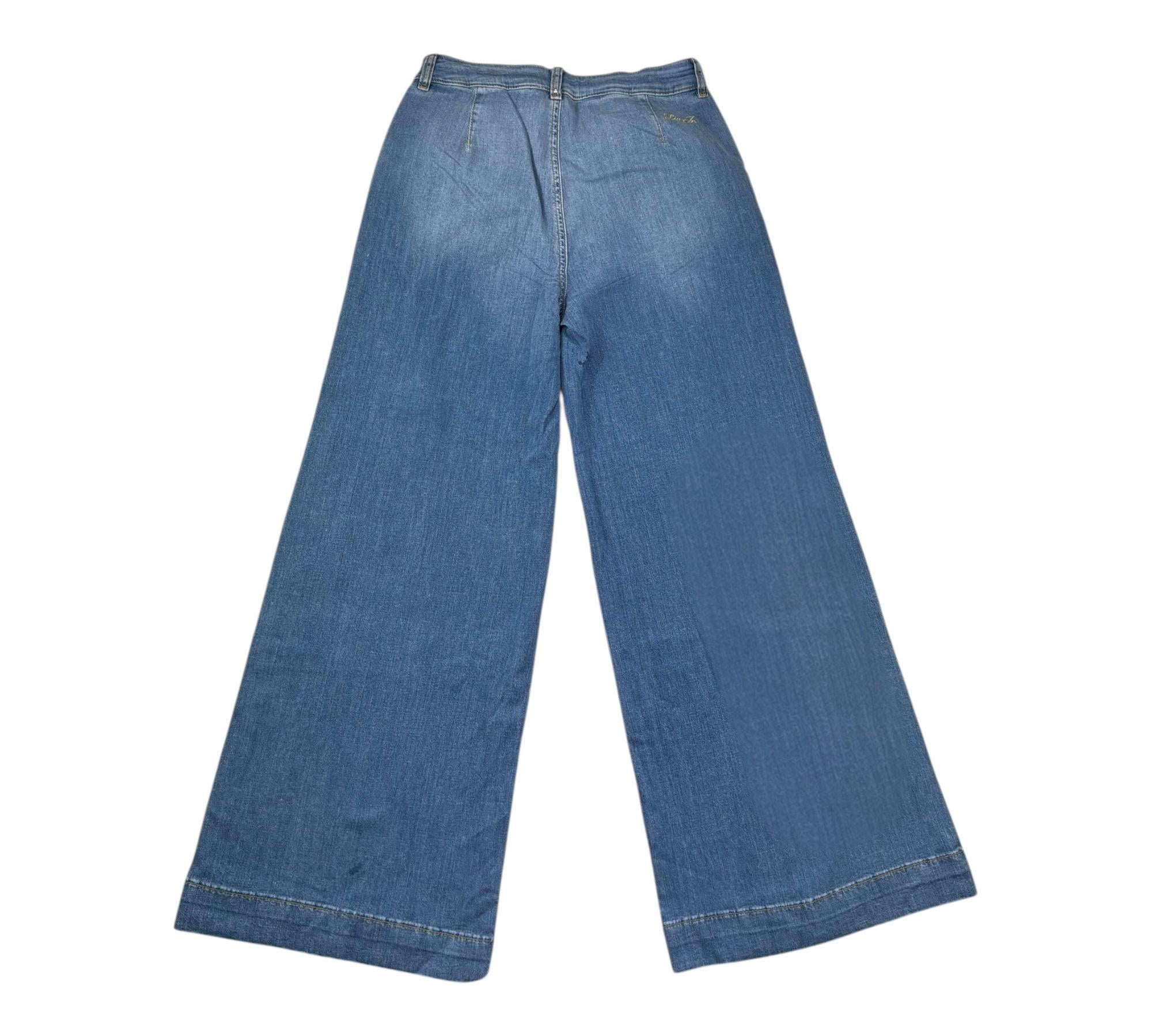 Liu Jo Jeans Tinta Unita Modello Palazzo per Bambina GA3017 AZZURRO LIU JO 