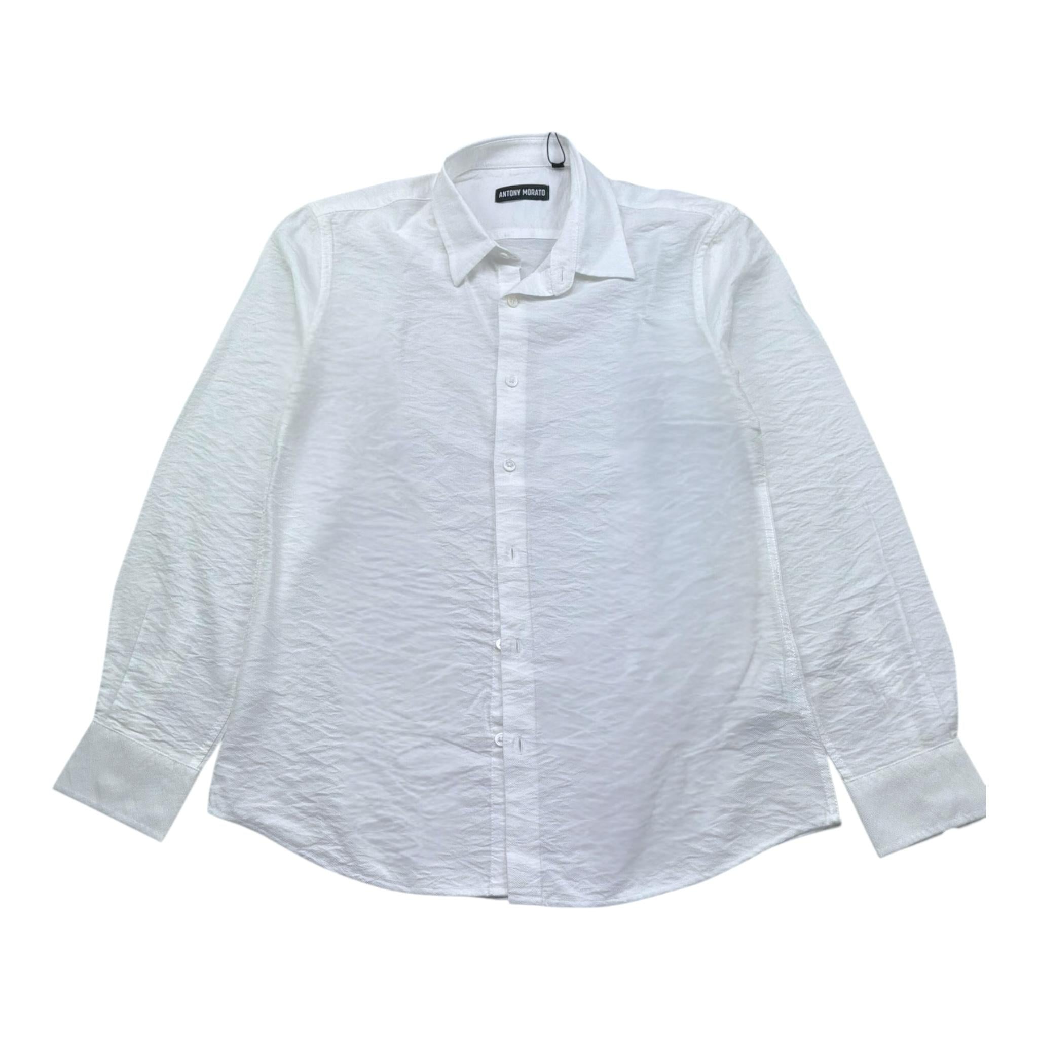 Antony Morato Camicia Tinta Unita Manica Lunga per Bambino MKSL00297X BIANCO ANTONY MORATO 