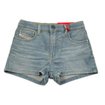 Diesel Short In Denim Tinta Unita per Bambina J00205 AZZURRO DIESEL 