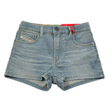 Diesel Short In Denim Tinta Unita per Bambina J00205 AZZURRO DIESEL 