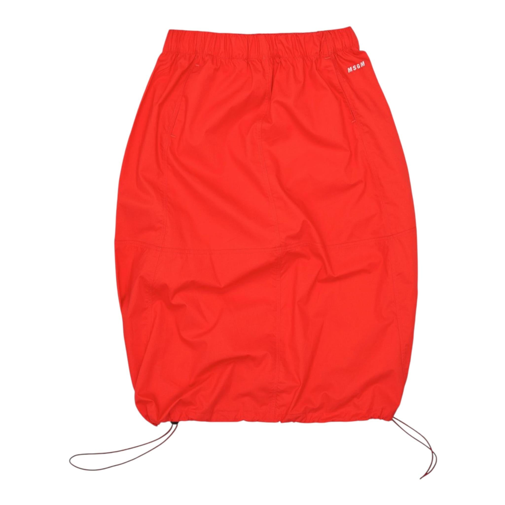 Msgm Gonna Tinta Unita con Elastic In Vita per Bambina S5MSJGSK261 ROSSO MSGM 