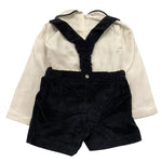 VALENTINA BEBES completo  2 pezzi camicia-salopette Blu per Neonato KAX200 BLU VALENTINA BEBES 