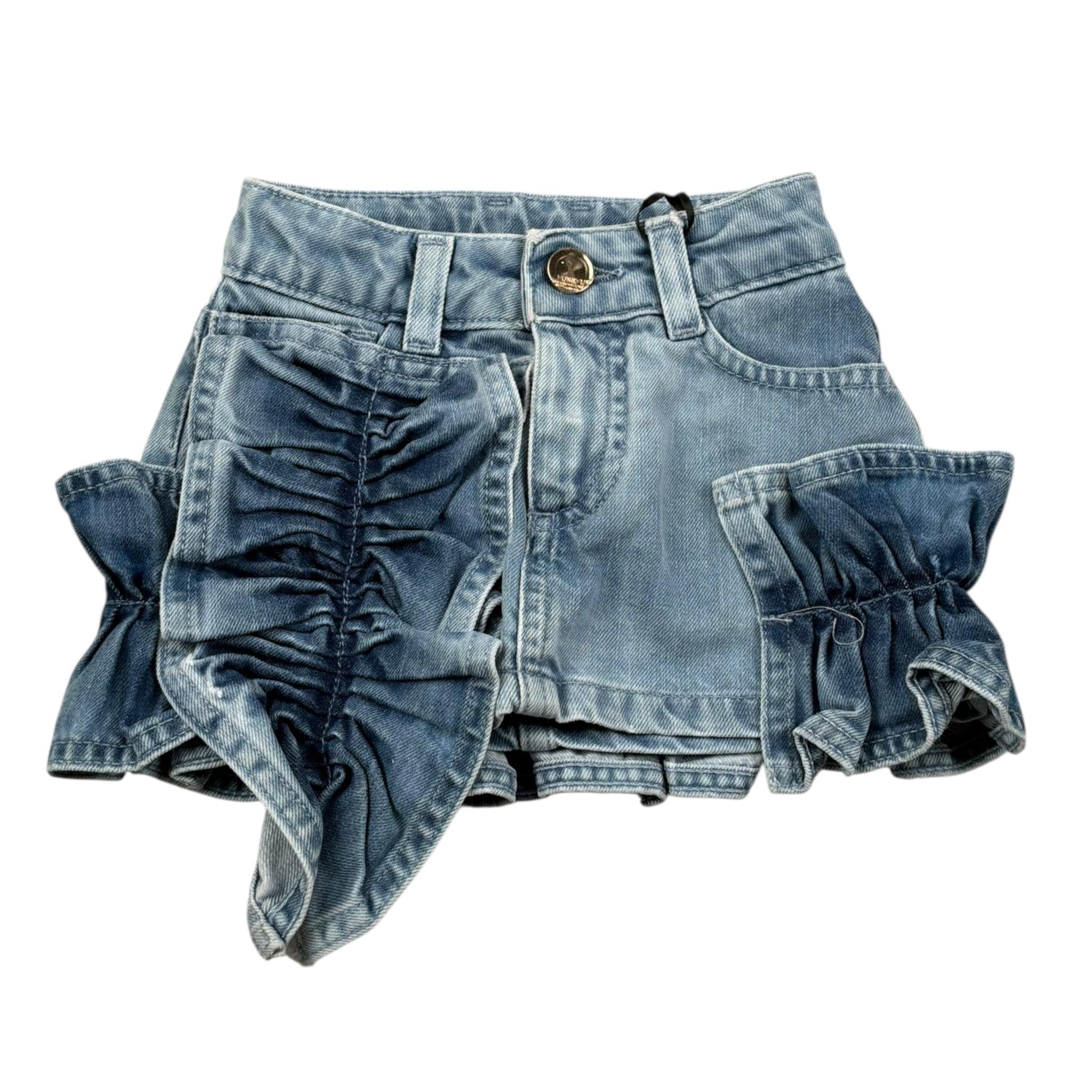 Fun & Fun Gonna Tinta Unita In Denim per Neonata FBSK01345 AZZURRO FUN & FUN 