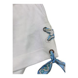 Emilio Pucci Short In Tuta Tinta Unita Con Elastico In Vita Bianco Per Bambina