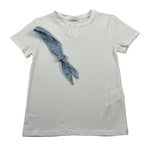 M+E' T-Shirt Tinta Unita con Foulard per Bambino UEM0528 PANNA M+E' 