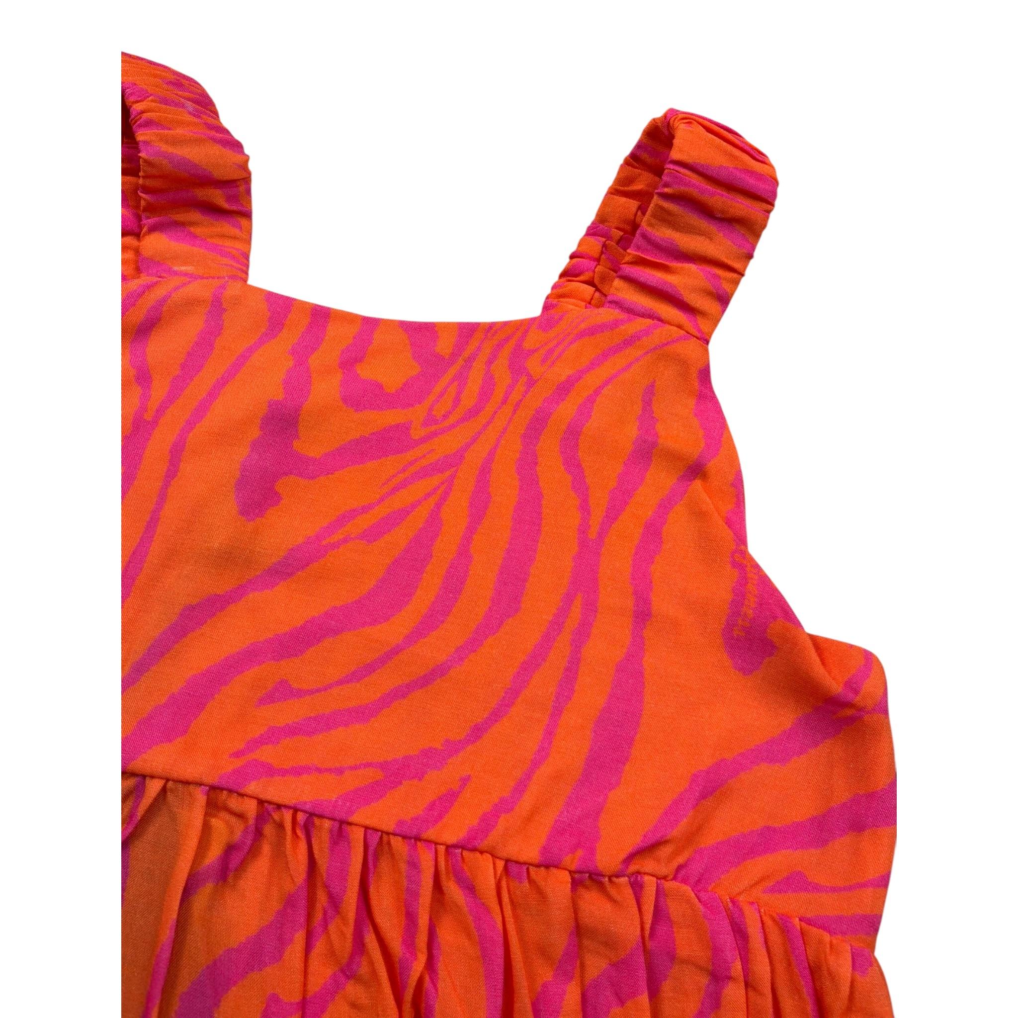 4Giveness Top Tinta Unita con Stampa per Neonata FGCN3975N ARANCIONE 4GIVENESS 