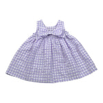 Magil Abito Bicolore con Fantasia A Quadri per Neonata HN20106N BIANCO/LILLA MAGIL 