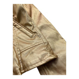 Freedomday Giubbino Ecopelle Tinta Unita con Zip per Bambina JDJD ORO FREEDOMDAY 