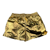 Minimal Costume Tinta Unita Con Elastico In Vita Oro Per Bambino