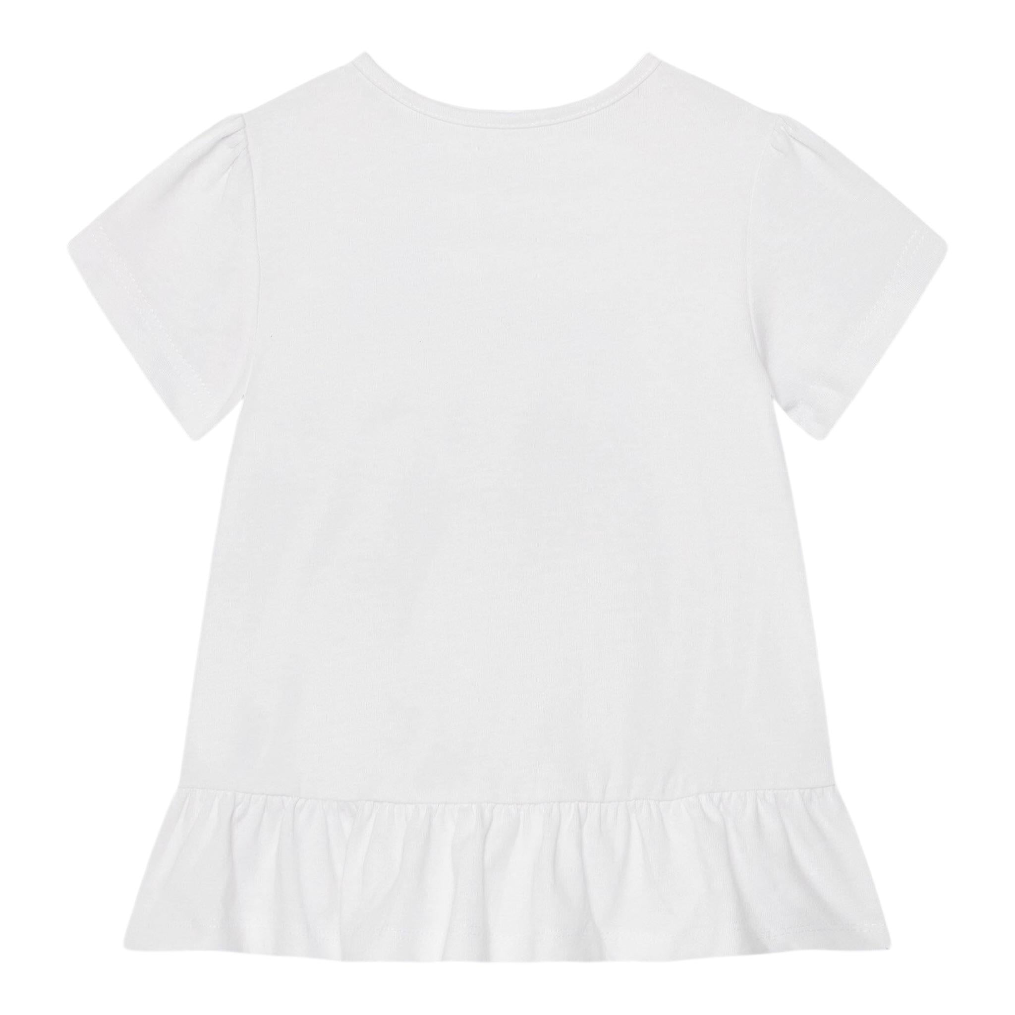 Guess T-Shirt Girocollo Tinta Unita con Logo per Neonata K5GI10K6YW4NX BIANCO GUESS 