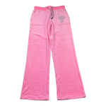 Juicy Couture Pantalone In Velluto Tinta Unita per Bambina JBX6680 ROSA JUICY COUTURE 