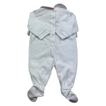 Isabel & Martinez Tutina Manica Lunga Tinta Unita con Ricami per Neonata IM25N435 BIANCO ISABEL & MARTINEZ 