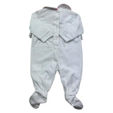 Isabel & Martinez Tutina Manica Lunga Tinta Unita con Ricami per Neonata IM25N435 BIANCO ISABEL & MARTINEZ 